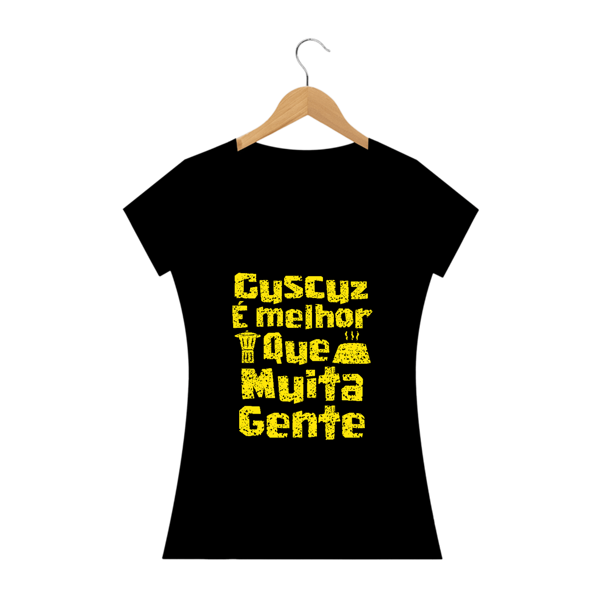 Nome do produto: Feminina preta - Cuscuz é melhor que muita gente (linha prime)