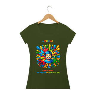 Nome do produto Feminina - Autismo  - Com amor, as peças se encaixam (linha quality)