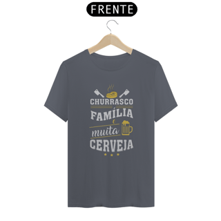 Nome do produto T-Shirt Classic Unissex / Churrasco, Família e Cerveja