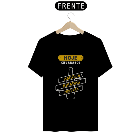 T-shirt Classic Unissex / Amigos, Risada e Cerveja