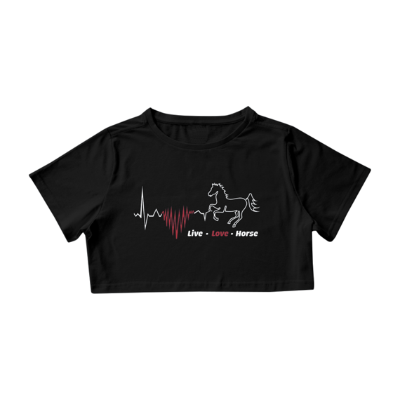 Camisa Cropped / Live Love Horse
