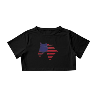 Camisa Cropped / Cavalo Americano