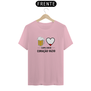 Nome do produto T-Shirt Classic Unissex / Copo Cheio Coração Vazio