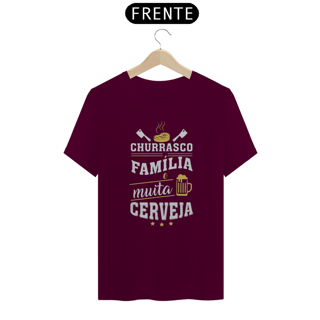 Nome do produto T-Shirt Classic Unissex / Churrasco, Família e Cerveja