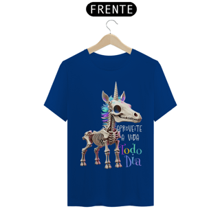 Nome do produtoCamiseta Classic Unicórnio Motivacional Aproveite