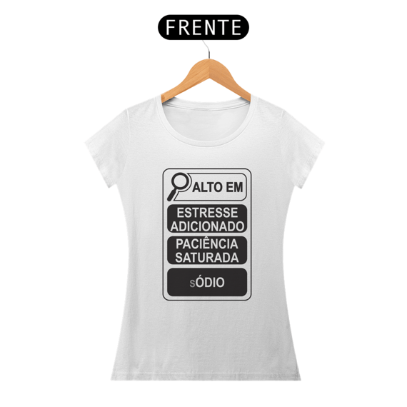 Camiseta Baby Long Alto em Estresse