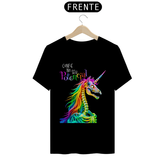 Camiseta Classic Unicórnio Motivacional Confie