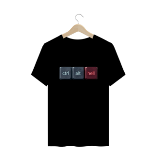 Nome do produtoCamiseta Plus Size Ctrl Alt Hell