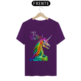Nome do produtoCamiseta Classic Unicórnio Motivacional Confie