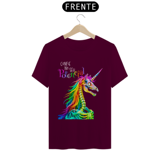 Nome do produtoCamiseta Classic Unicórnio Motivacional Confie