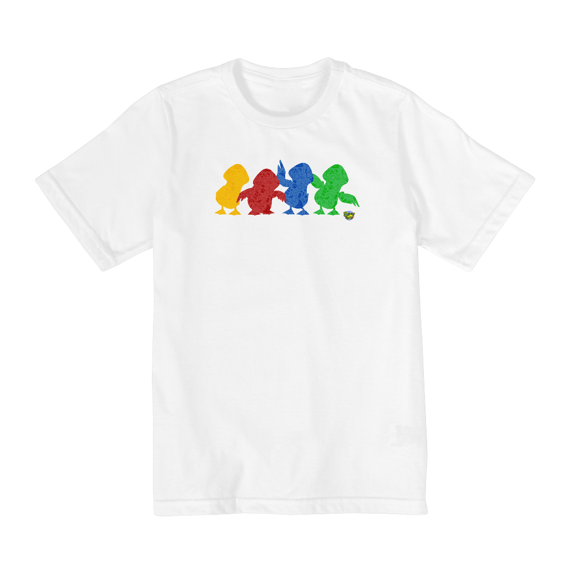 T-Shirt Infantil Patinhos Silhueta (2 a 8)