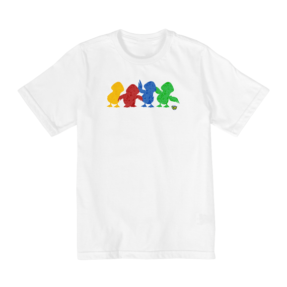 T-Shirt Infantil Patinhos Silhueta (10 a 14)