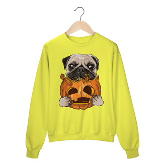 Nome do produto Moletom Blusão Pug Comendo uma Abóbora
