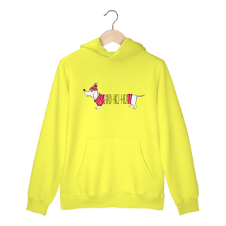 Nome do produto Moletom Canguru Dachshund Natal Ho Ho Ho