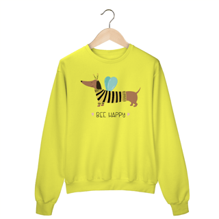 Nome do produto Moletom Blusão Dachshund Bee Happy