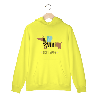 Nome do produto Moletom Canguru Dachshund Bee Happy