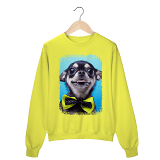 Nome do produto Moletom Blusão Chihuahua Preto de Gravatinha
