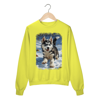 Nome do produto Moletom Blusão Husky Siberiano Correndo na Neve