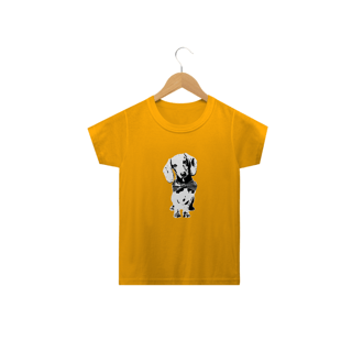Nome do produto Camiseta Infantil Dachshund de Gravatinha em Preto e Branco