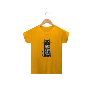 Nome do produto Camiseta Infantil Home Is Where The Cat Is