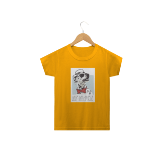 Nome do produto Camiseta Infantil Dálmata de Chapéu e Gravatinha Borboleta