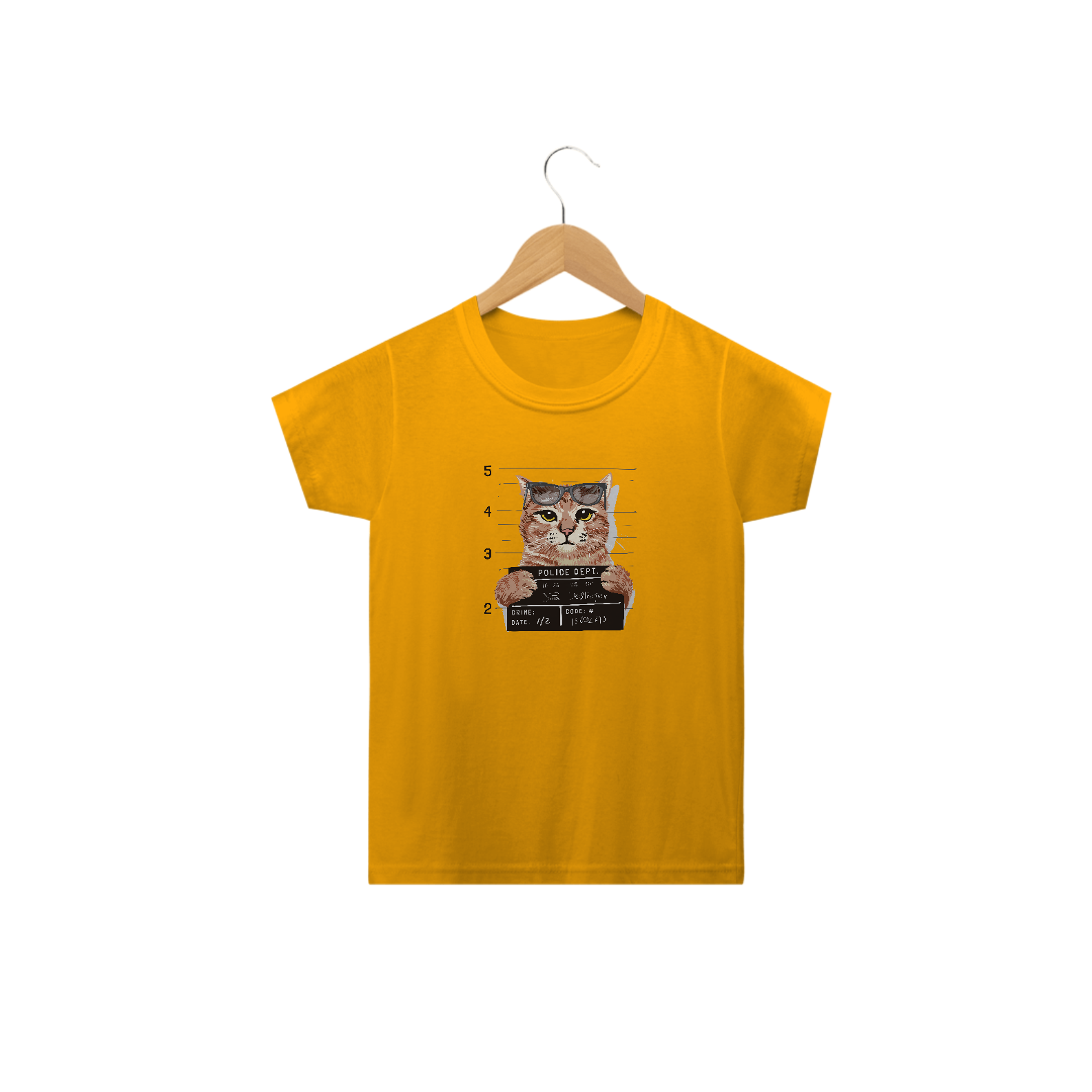 Camiseta Infantil Gato Bandido