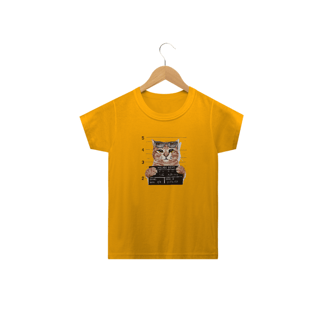 Camiseta Infantil Gato Bandido