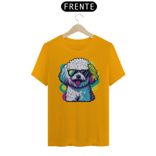 Nome do produto Camiseta Bichon Frisé de Óculos de Sol