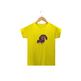 Nome do produto Camiseta Infantil Dachshund de Óculos