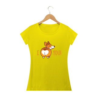 Nome do produto Baby Look Corgi - I Love You