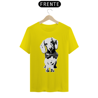 Nome do produto Camiseta Dachshund de Gravatinha em Preto e Branco