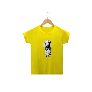 Nome do produto Camiseta Infantil Dachshund de Gravatinha em Preto e Branco