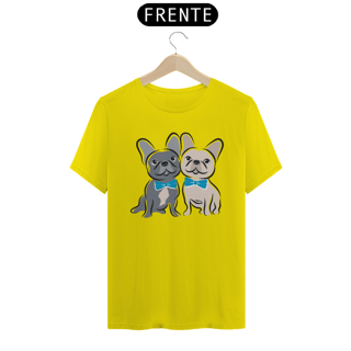Nome do produto Camiseta Bulldog Francês Casal de Gravatinha