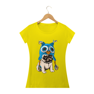 Nome do produto Baby Look Cachorro Pug Coruja