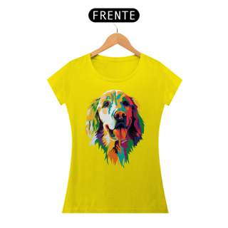 Nome do produto Baby Look Golden Retriever Ilustração Cores