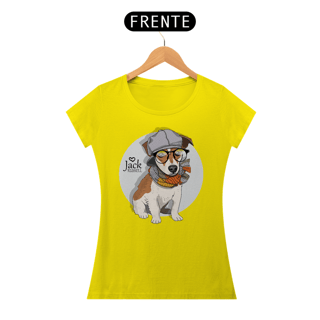 Nome do produto Baby Look Jack Russell de Óculos e Cachecol