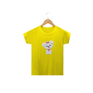 Nome do produto Camiseta Infantil Maltês de Lacinho