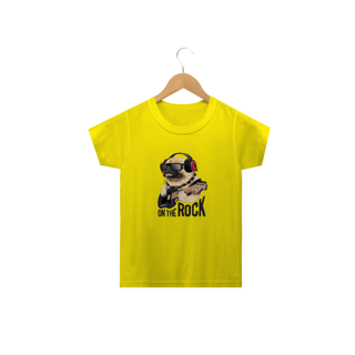 Nome do produto Camiseta Infantil Pug On The Rock