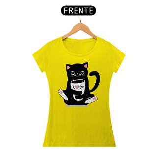 Nome do produto Baby Look Gato Preto Café