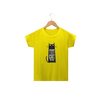 Nome do produto Camiseta Infantil Home Is Where The Cat Is