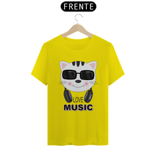 Nome do produto Camiseta Gato Love Music