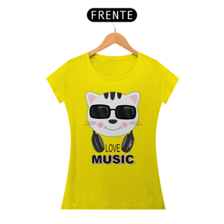Nome do produto Baby Look Gato Love Music