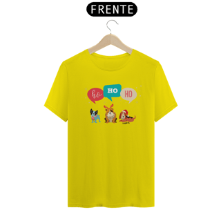 Nome do produto Camiseta Cachorro Natal Ho Ho Ho