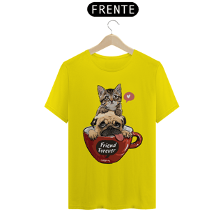 Nome do produto Camiseta Gato e Cachorro - Friend Forever