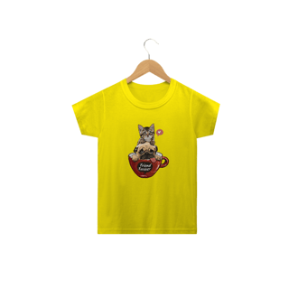 Nome do produto Camiseta Infantil Gato e Cachorro - Friend Forever