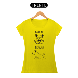 Nome do produto Baby Look Cachorro Yoga Inalar e Exalar