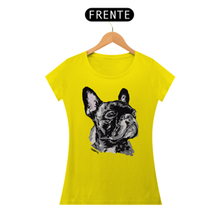 Nome do produto Baby Look Bulldog Francês Pintura Digital