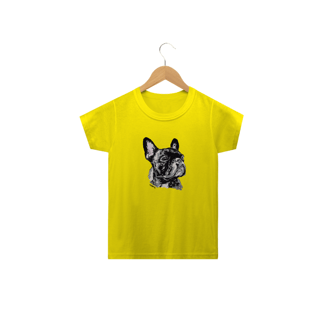 Nome do produto Camiseta Infantil Bulldog Francês Pintura Digital
