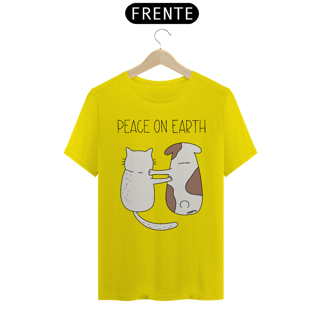 Nome do produto Camiseta Cachorro e Gato - Peace on Earth