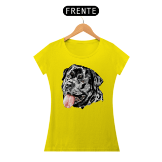Nome do produto Baby Look Rottweiler Cara Preta Pintura Digital
